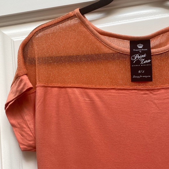 Point Zero Sheer Sparkle Crew Neck Tshirt - Picture 3 of 3